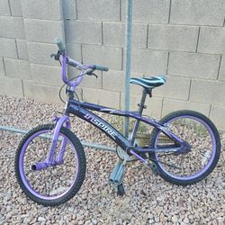 Girl's 20" Inspire BMX Bike Cool Graphics w/ Front Pegs & Handbrakes, Purple, Ages 8-12


