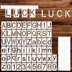 62 Pc 3 Inch Alphabet Letter Number Stencils For Painting Modern Mono Simplistic Font Reusable Washable NIB