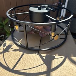 Two 18” Black Low Profile Ceiling Fans