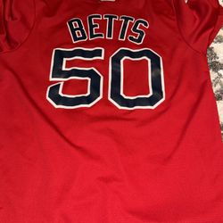 Boston Red Sox Mookie Betts Jersey Mens Large Majestic Cool Base MLB Baseball 50