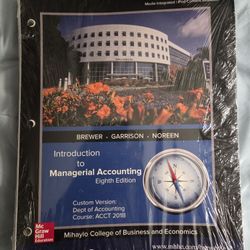 Introduction To Managerial Accounting Eighth Edition Textbook
