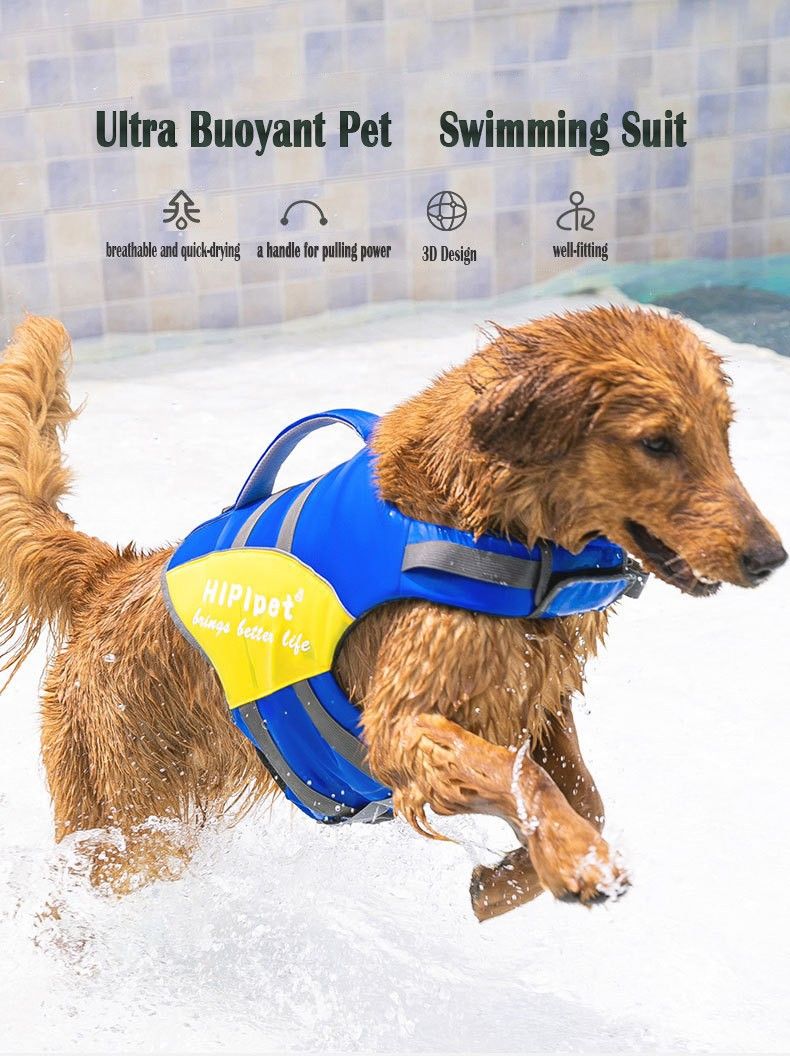 【Anti-Choking】Dog Life Jacket - Reflective, Adjustable, For Boating