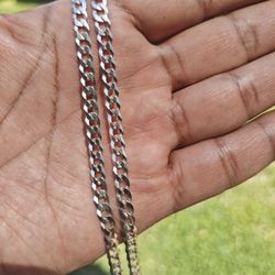 Italian Sterling Silver Chain Necklace S925