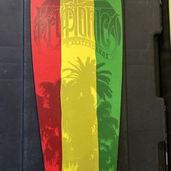 Kriptonics Rasta Palm Longboard Cruiser Skate Deck
