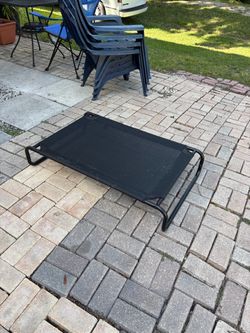 Elevated Dog Cot Bed Black Metal Frame