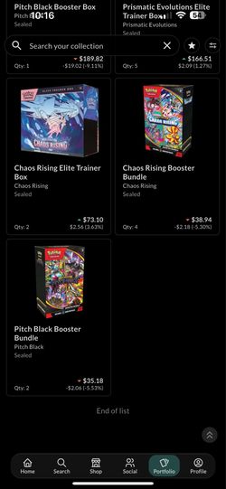 Pokemon Prismatic Evolutions ETB, chaos rising and pitch black