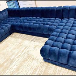 Blue Sectional For Sale $900 Obo