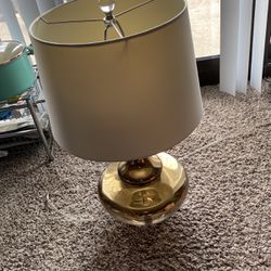 A Very Nice White And Gold Lamp