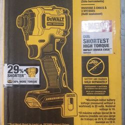 NEW DEWALT DCF850B 20V Atomic Brushless 20 Volt Impact driver