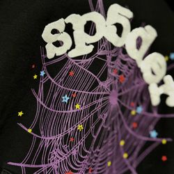 Sp5der Web Hoodie – Black/Purple (Men’s)