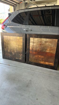 Set of 2 Abstract Wall Art Paintings