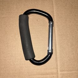Large Black carabiner with grip handle