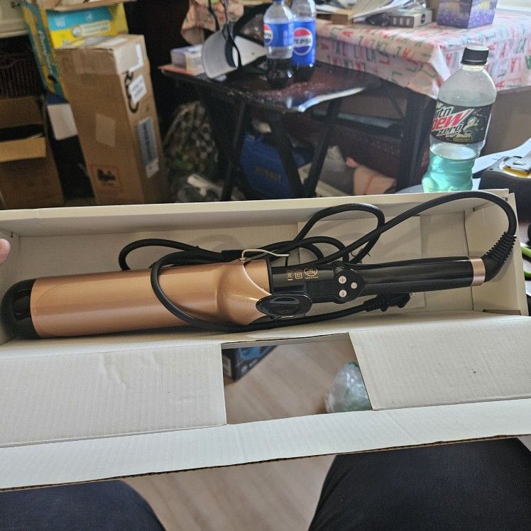 2 Inch Extra Long Barrel Curling Iron for Long Hair, Large Barrel Curling Wand Ceramic Tourmaline Dual Voltage