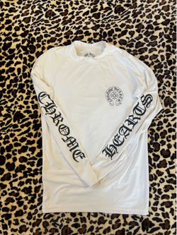 authentic chrome hearts white long sleeve shirt🤍