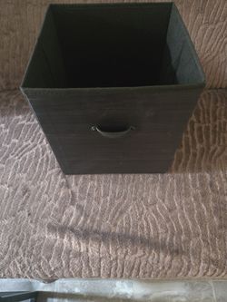 11" x 10.5" x 10.5" black Collapsible Storage Bin