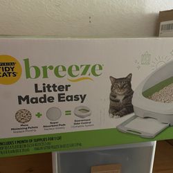 Breeze Cat Litter Box  New