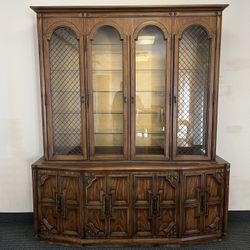 Break Front Hutch China Cabinet 