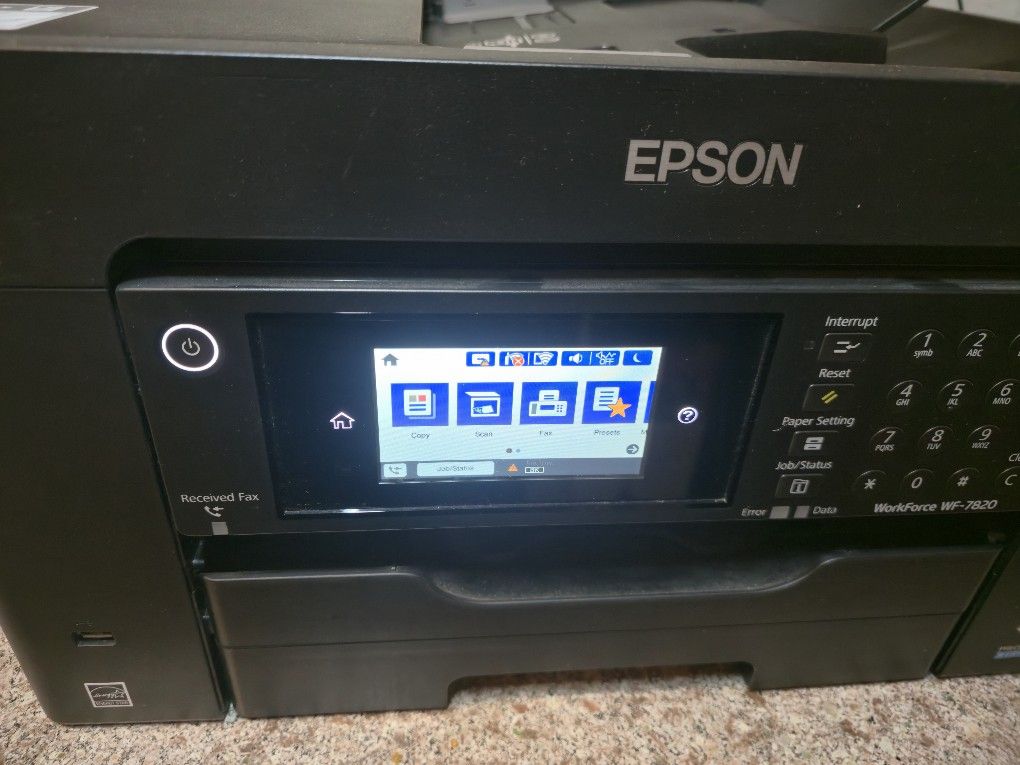 Epson Workforce Pro WF-7820 Wireless All-in-One Wide-Format Printer with Auto 2-Sided Print 13" x 19", Copy, Scan & Fax, 50-Page ADF, 250-sheet Paper