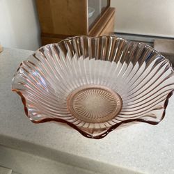 Anchor Hocking Large Pink Depression Glass Bowl