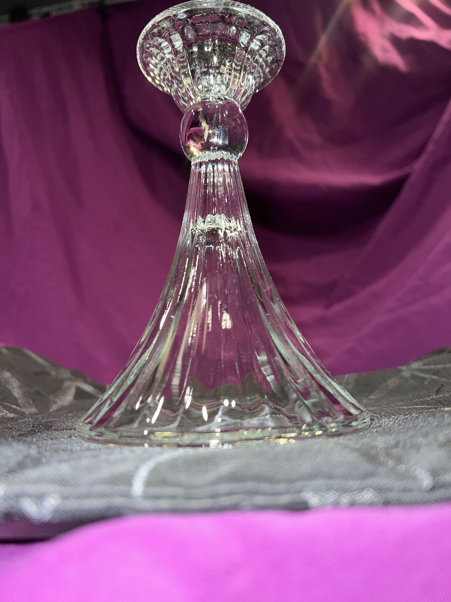 Partylite Elegant Crystal Candle Ball or Candlestick Holder