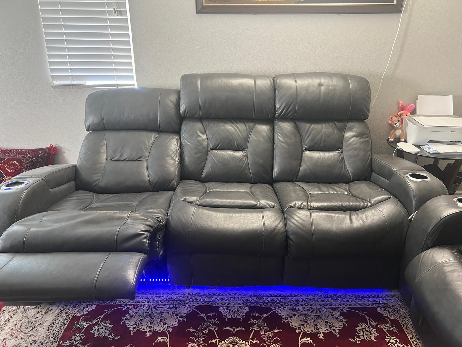 Leather Couch 
