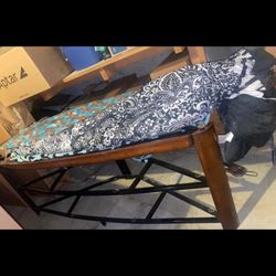 Wooden TV Stand Glass Shelves 