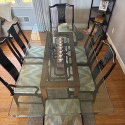 GLASS DINING SET