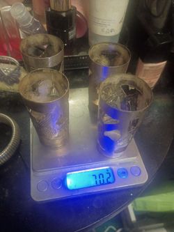 Sterling silver shot glasses