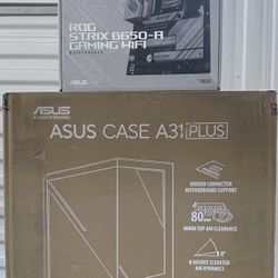 White ASUS Pc Case and motherboard, NEW… Package… Have other parts of you need Them