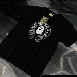 BAPE x Chrome Hearts Black Graphic T-Shirt