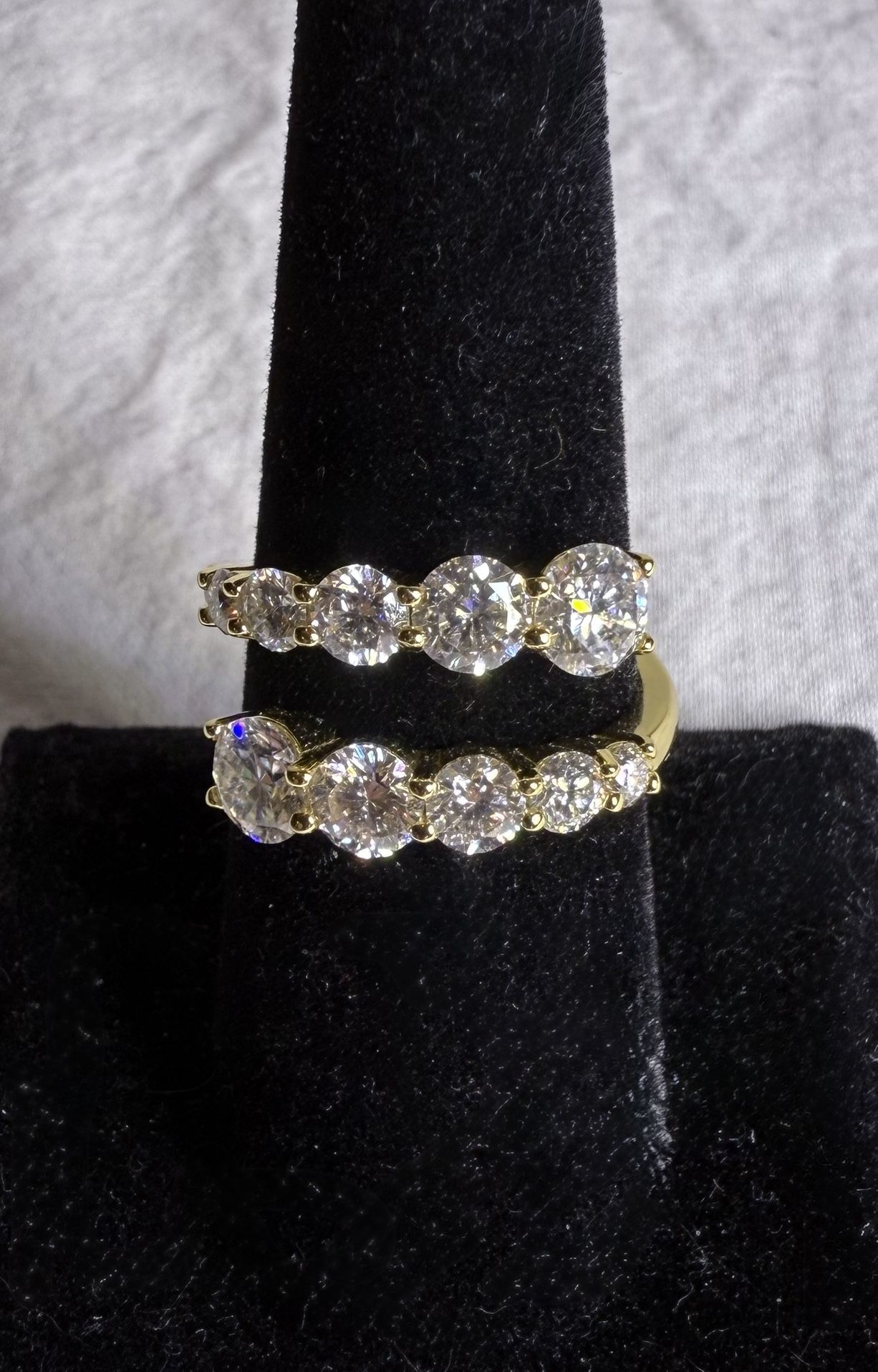 Moissanite Diamonds Adjustable Ring