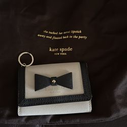 Kate spade bifold wallet beige ribbon