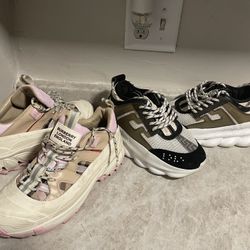 Burberry (Girls, Size 38) Versace’s (Size 37) 