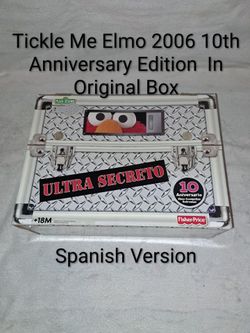 2006 Tickle Me Elmo 10th Anniversary Edition Extra Special Doll In Original Box (Spanish Version)