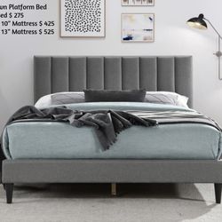 Uptown QUEEN PLATFORM BED 