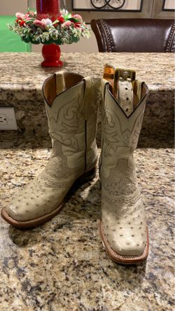 Boats de niño de avestruz original con cinto