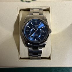 Rolex Sky-dweller 41MM Blue Dial Silver-tone Stainless Steel Case 