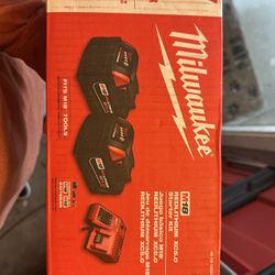 Milwaukee 5.0ah Batteries And Charger