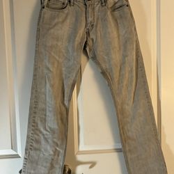 Levi's Men's Light Gray Straight Jeans Size 30x32