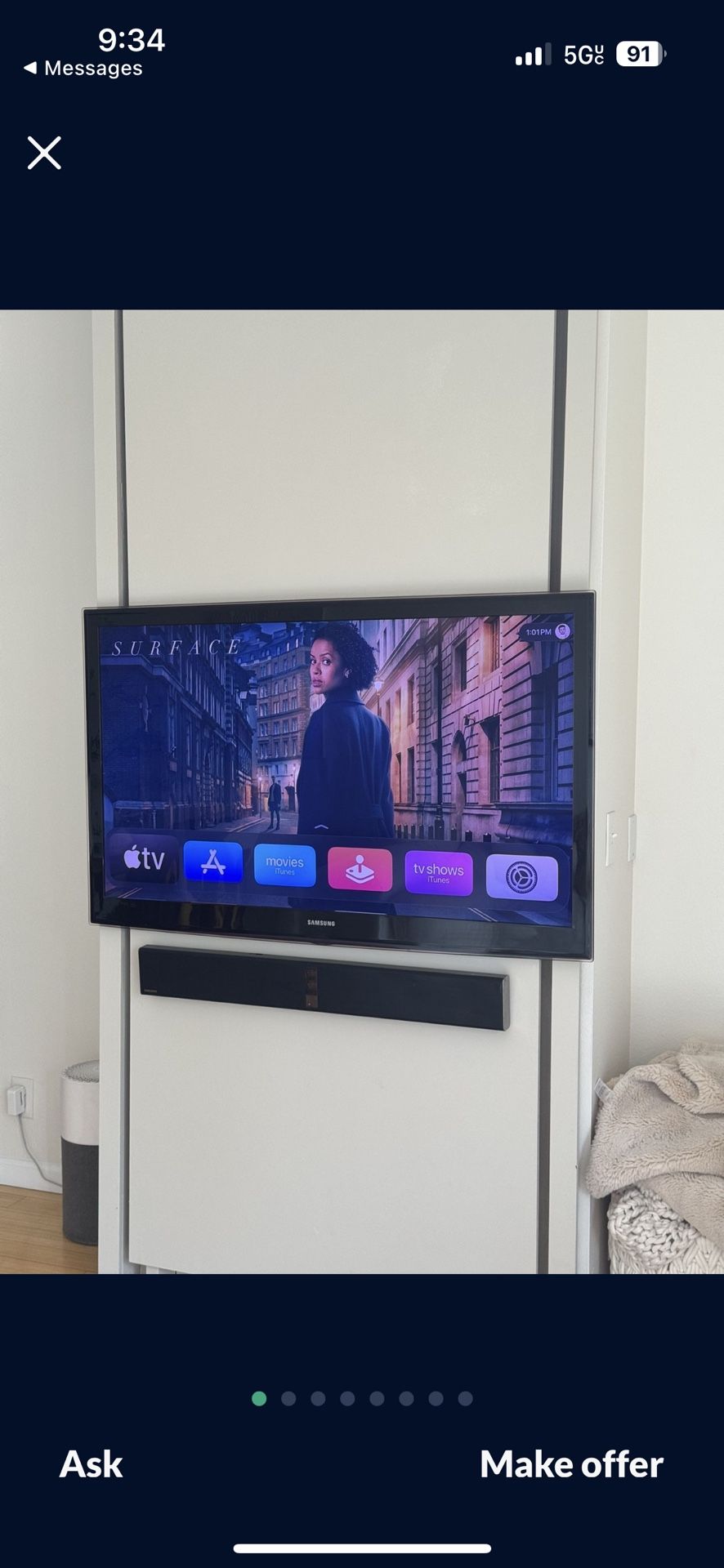 Samsung 55” TV + Soundbar & Wireless Sub