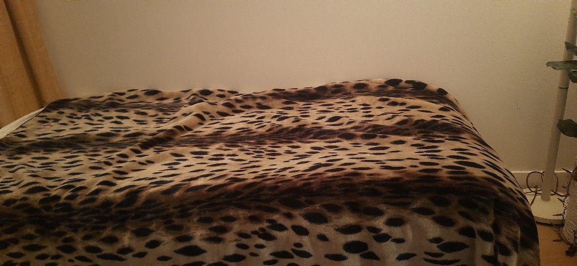 luxury leopard SOLARAN mink blanket