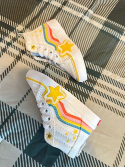 Rainbow Star white vans brand new $15 pick up only