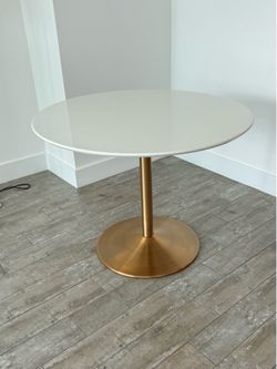 CB2 Odyssey Brass Round Dining Room Table