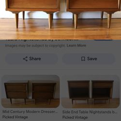 Mid Century Dresser An End Tables