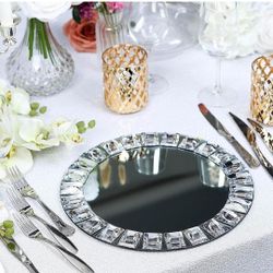 Jewelry Storage Tray Decorative Perfume Vanity Organizer with Smooth Edges for Earrings Sundries Desktop Storage and Display in Home Store, charger pl