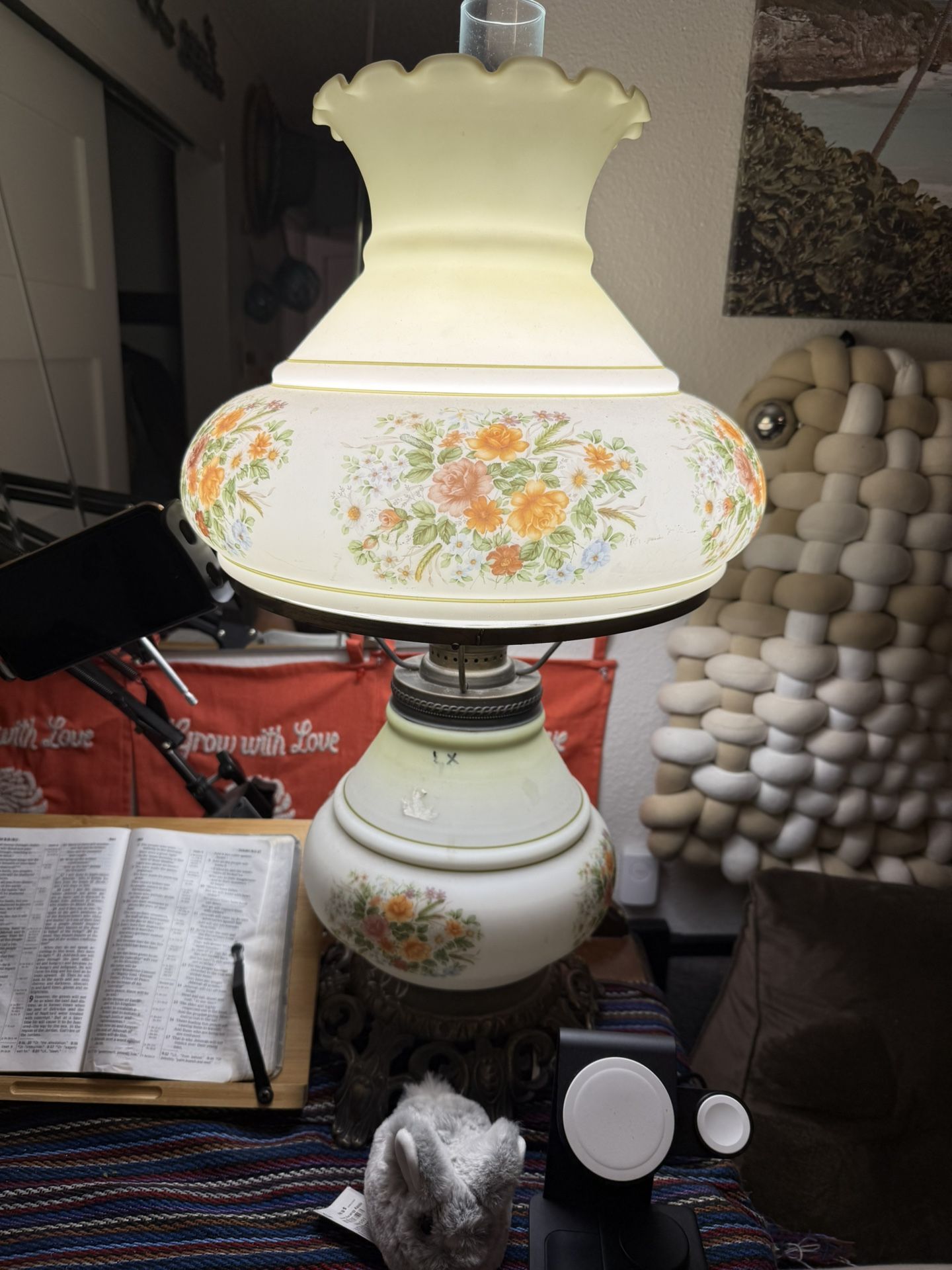 Antique hurricane lamp
