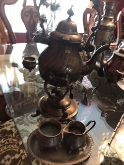 Antique tea kettle set