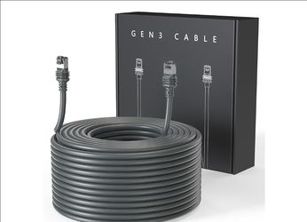 (153)
150FT Cable for Starlink Standard 4/ 4X/ Gen3/ V4/ V5 24AWG
150FT/ 46M Replacement Extension Ethernet Cable Waterproof Satellite, Grey