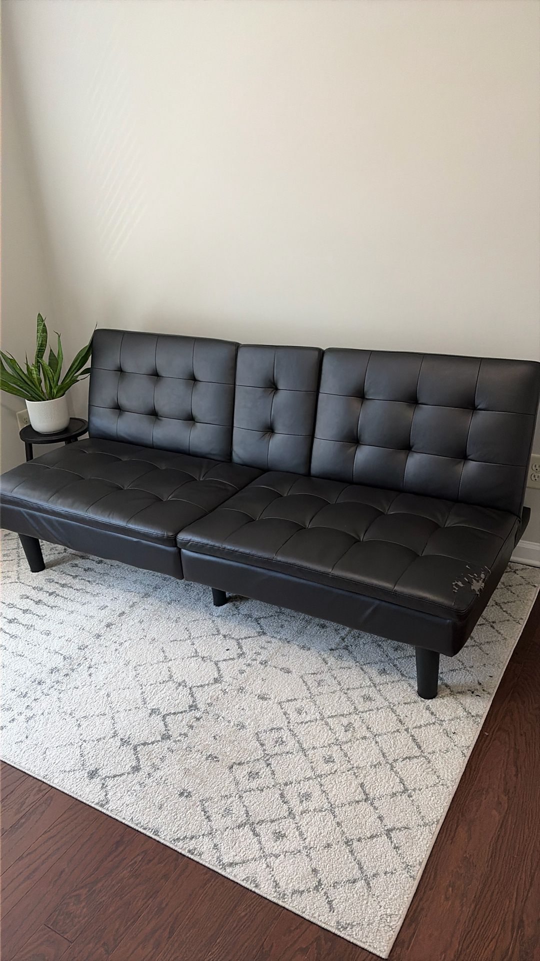  Faux Leather Futon