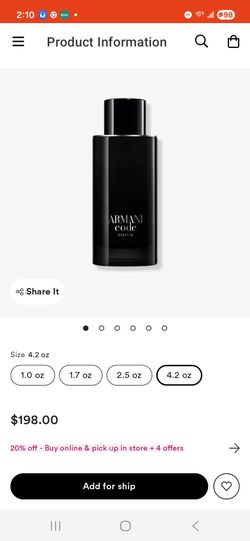 Men's cologne ARMANI CODE